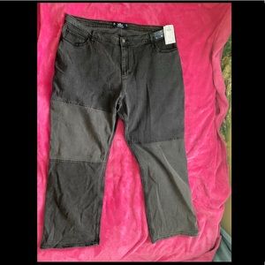 Ultra High-Rise Black Patchwork Dad Jeans, BLACK